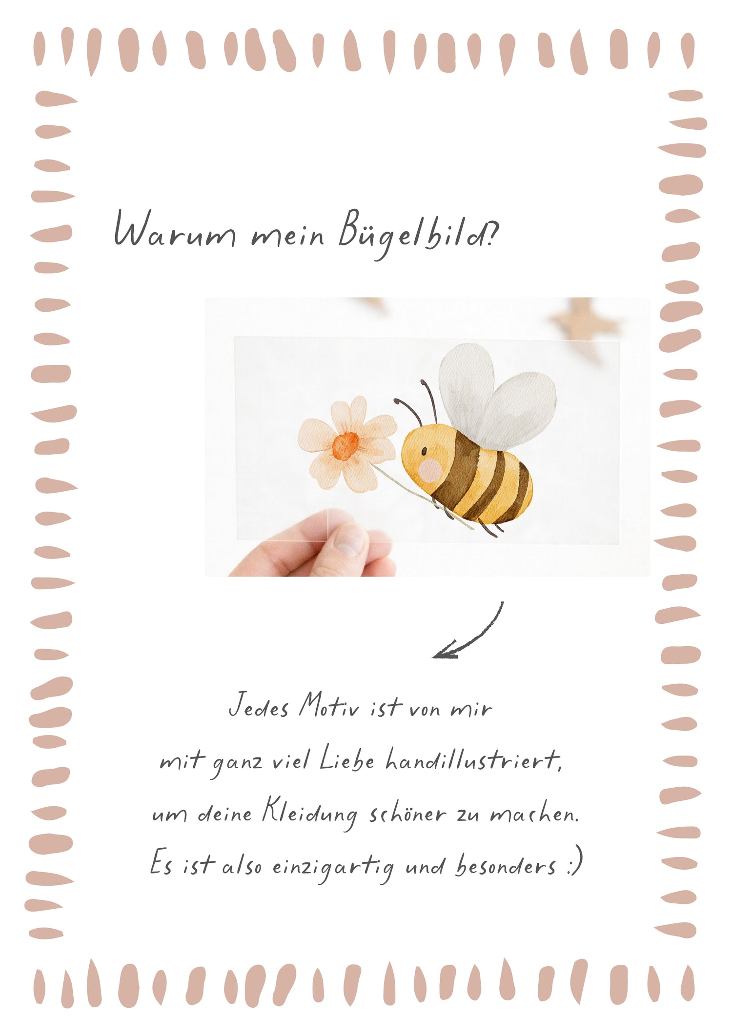 Oster-Bügelbild Bär mit Hasenohren