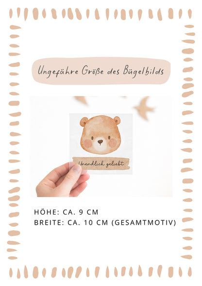 Bügelbild Bär „Unendlich geliebt“