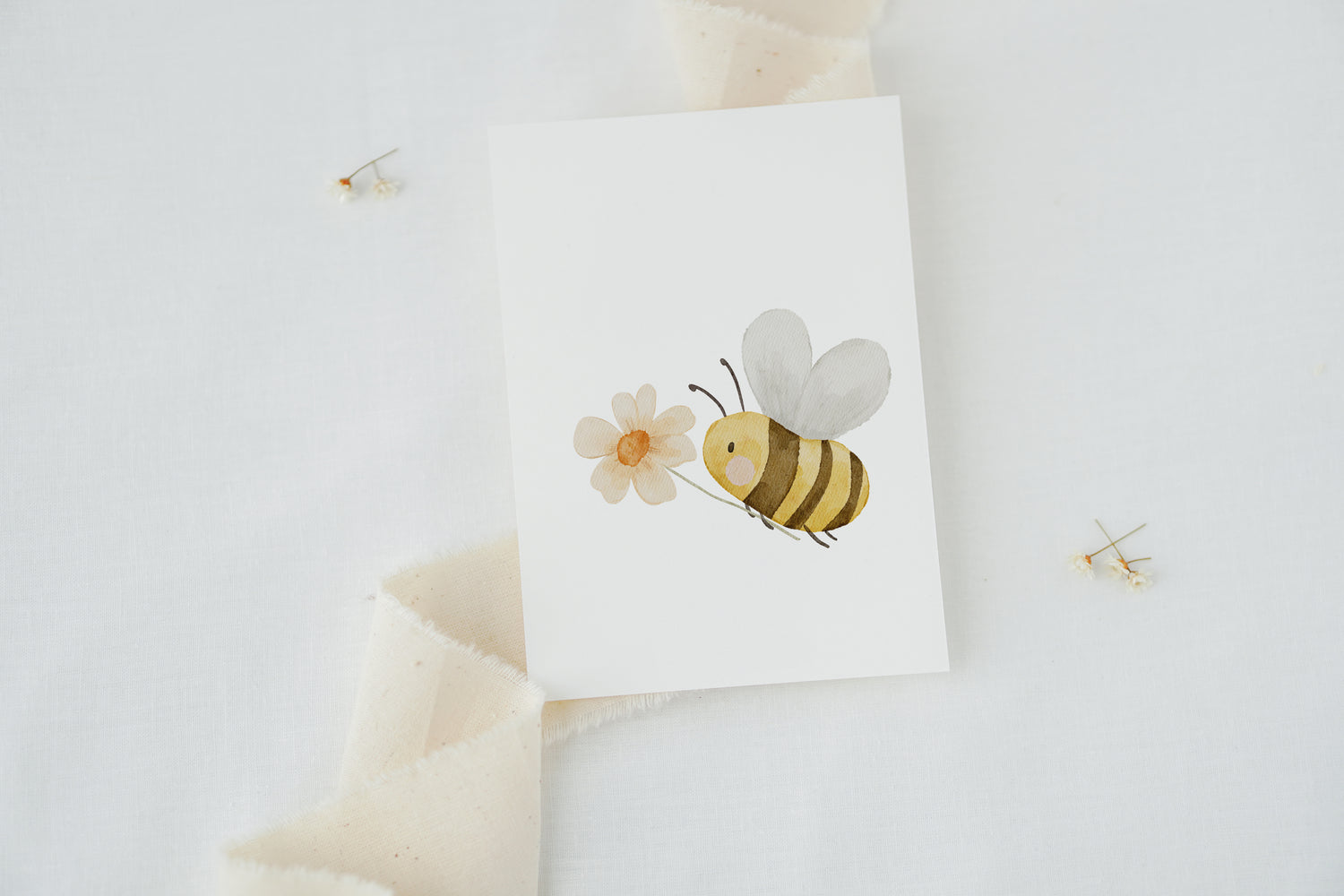 Karte Biene mit Blume