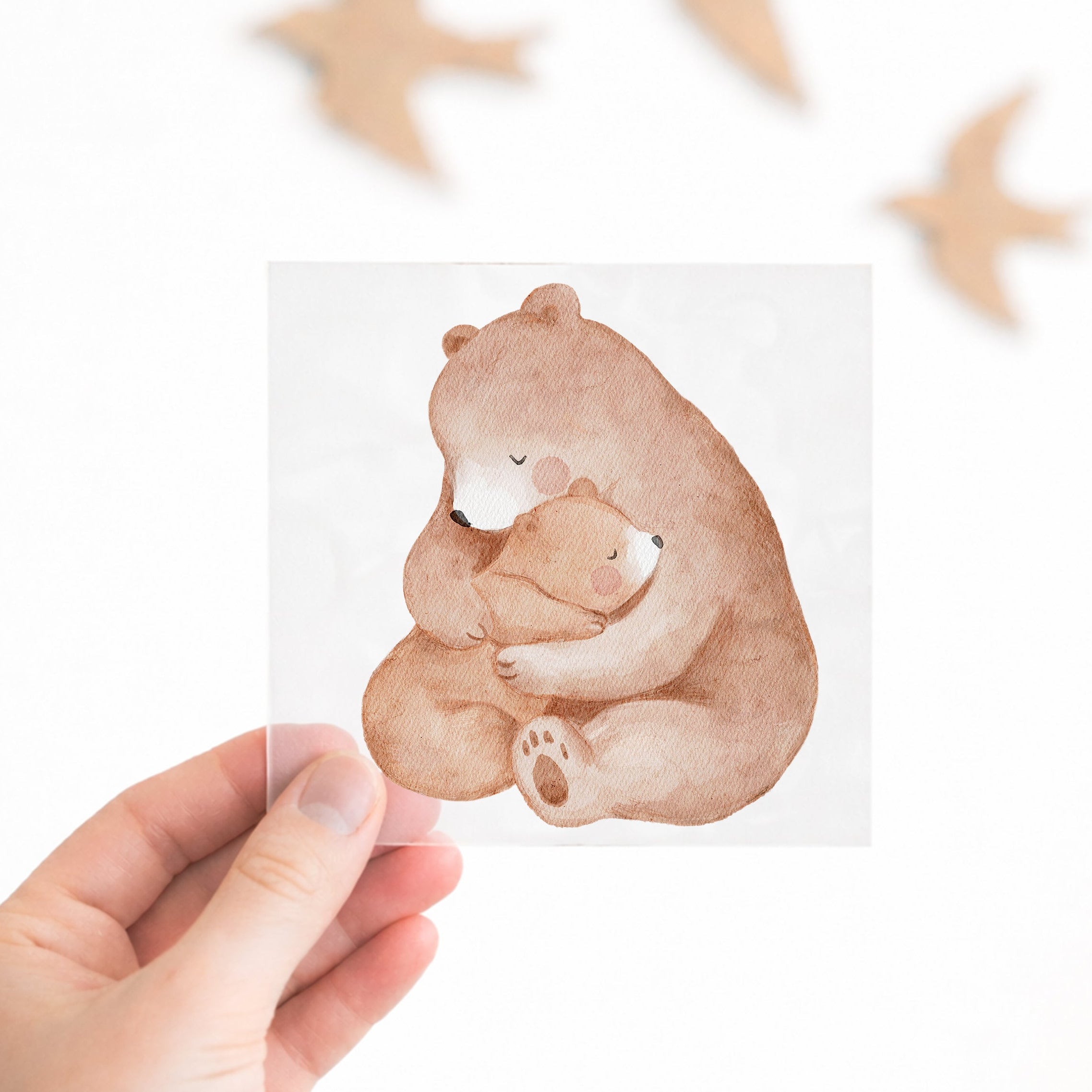 Bügelbild Bärenumarmung - Geborgenheit