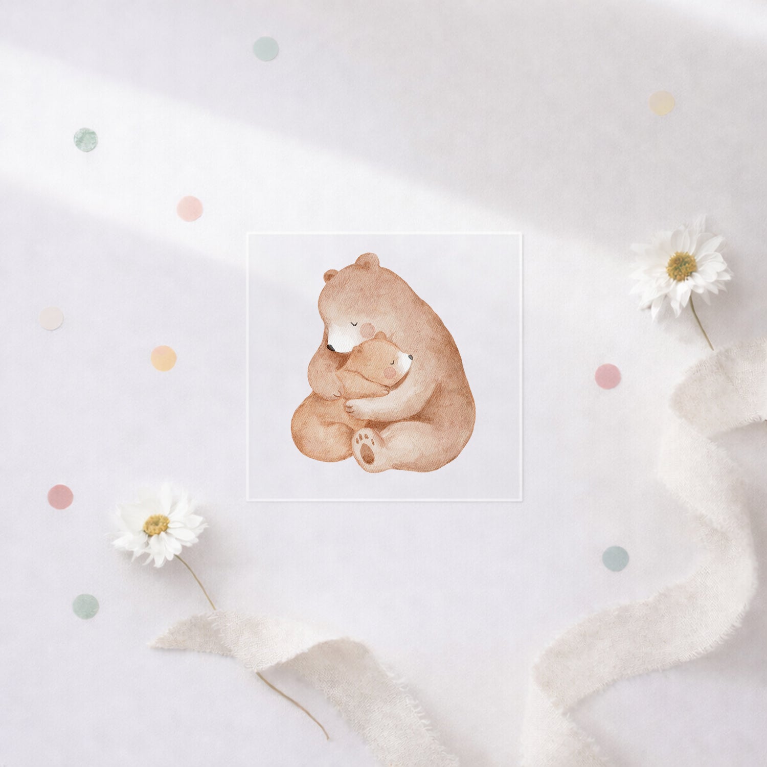 Bügelbild Bärenumarmung - Geborgenheit