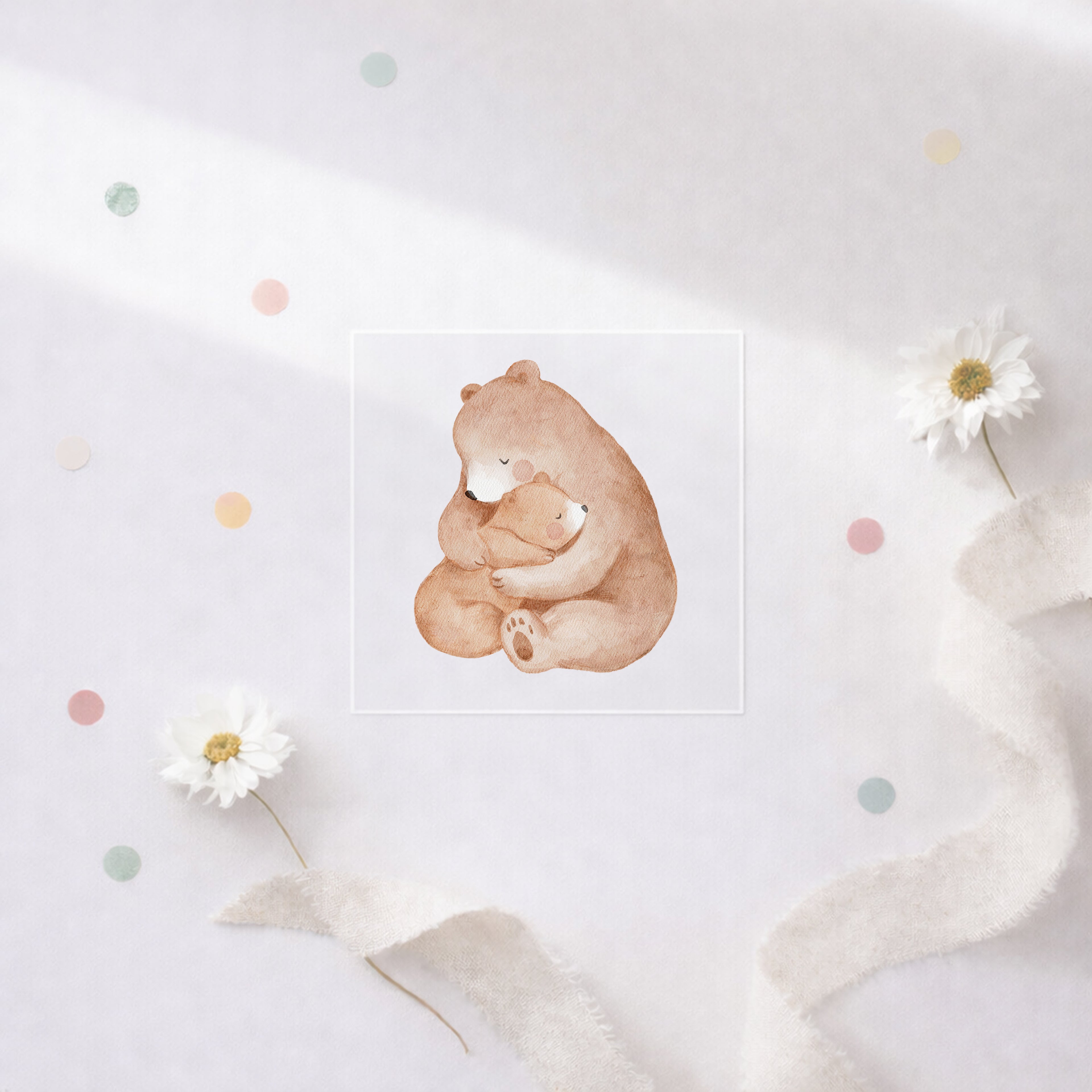 Bügelbild Bärenumarmung - Geborgenheit