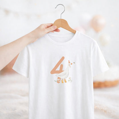 Bügelbild zum Geburtstag Zahl 1-6 | Gans mit Schuhen