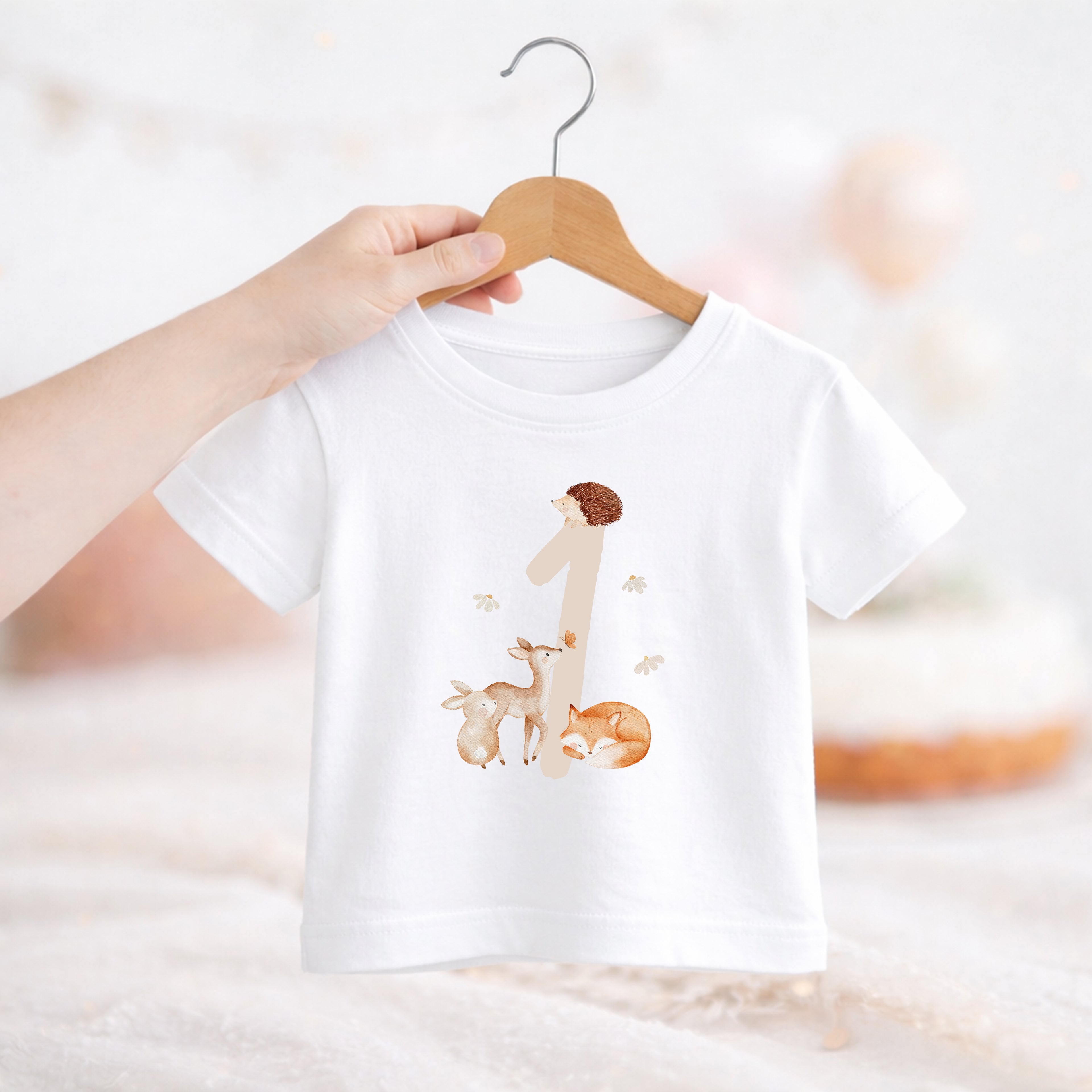 Bügelbild zum Geburtstag Zahl 1-6 | Waldtiere