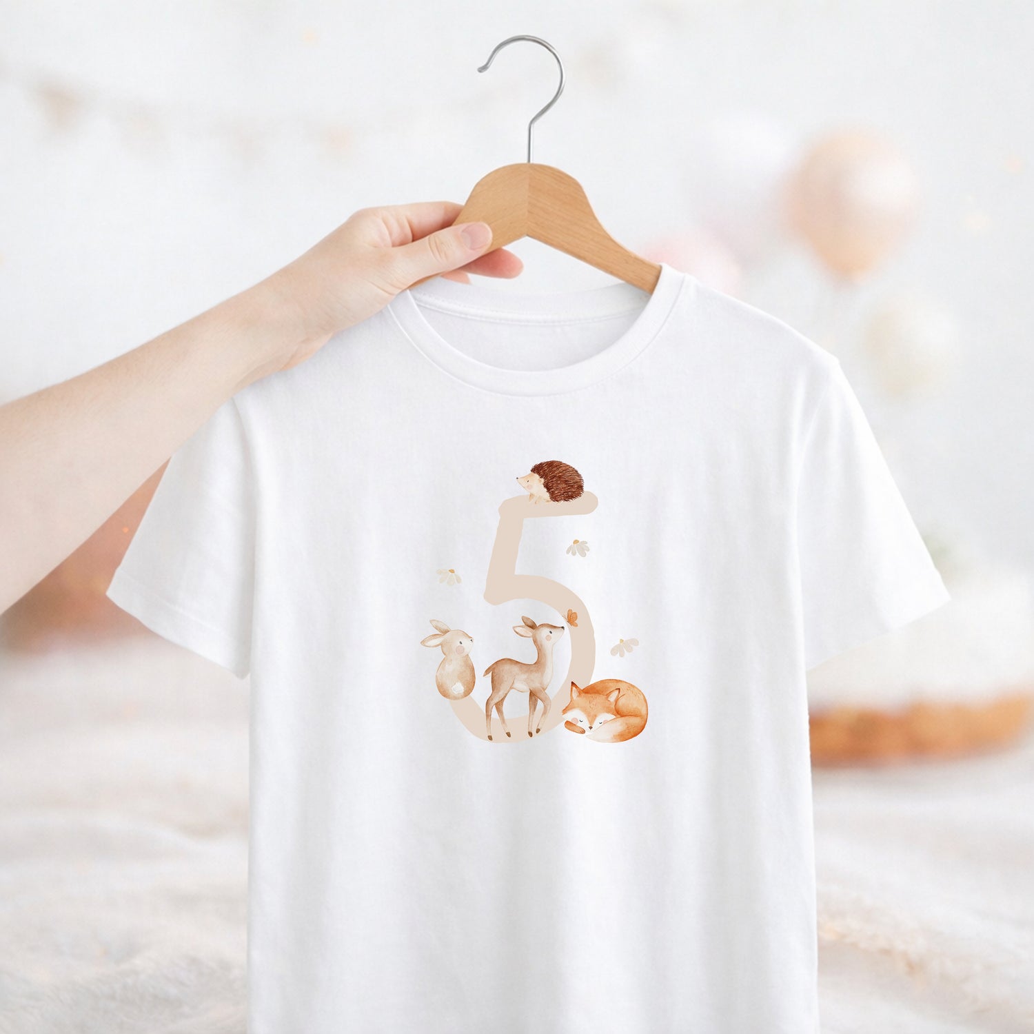 Bügelbild zum Geburtstag Zahl 1-6 | Waldtiere