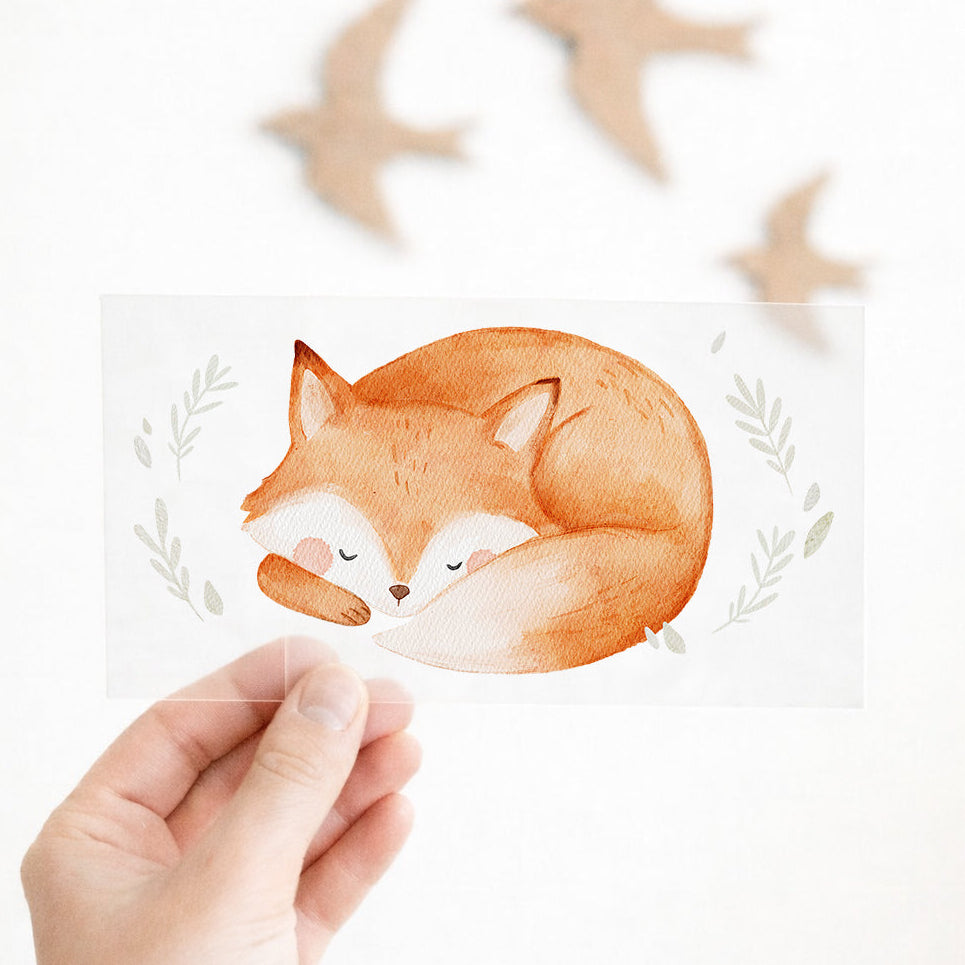 Bügelbild Schlafender Fuchs