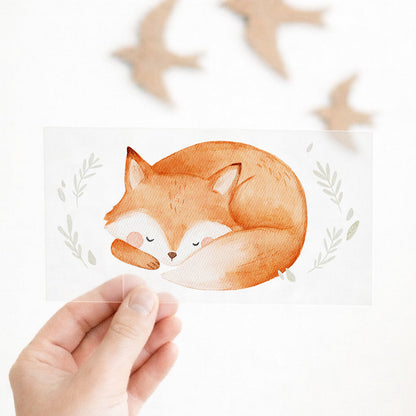 Bügelbild Schlafender Fuchs