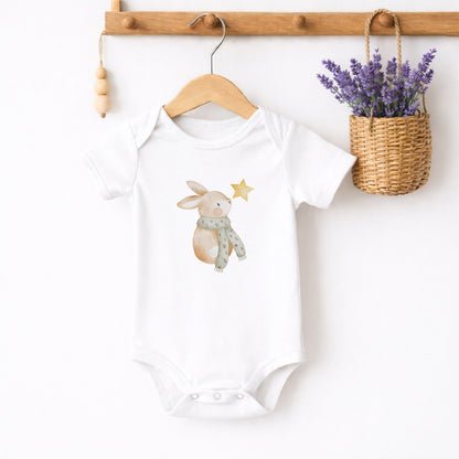 Bügelbild Winterhase mit Stern