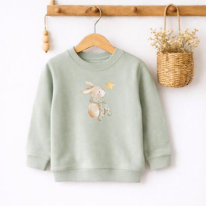 Bügelbild Winterhase mit Stern