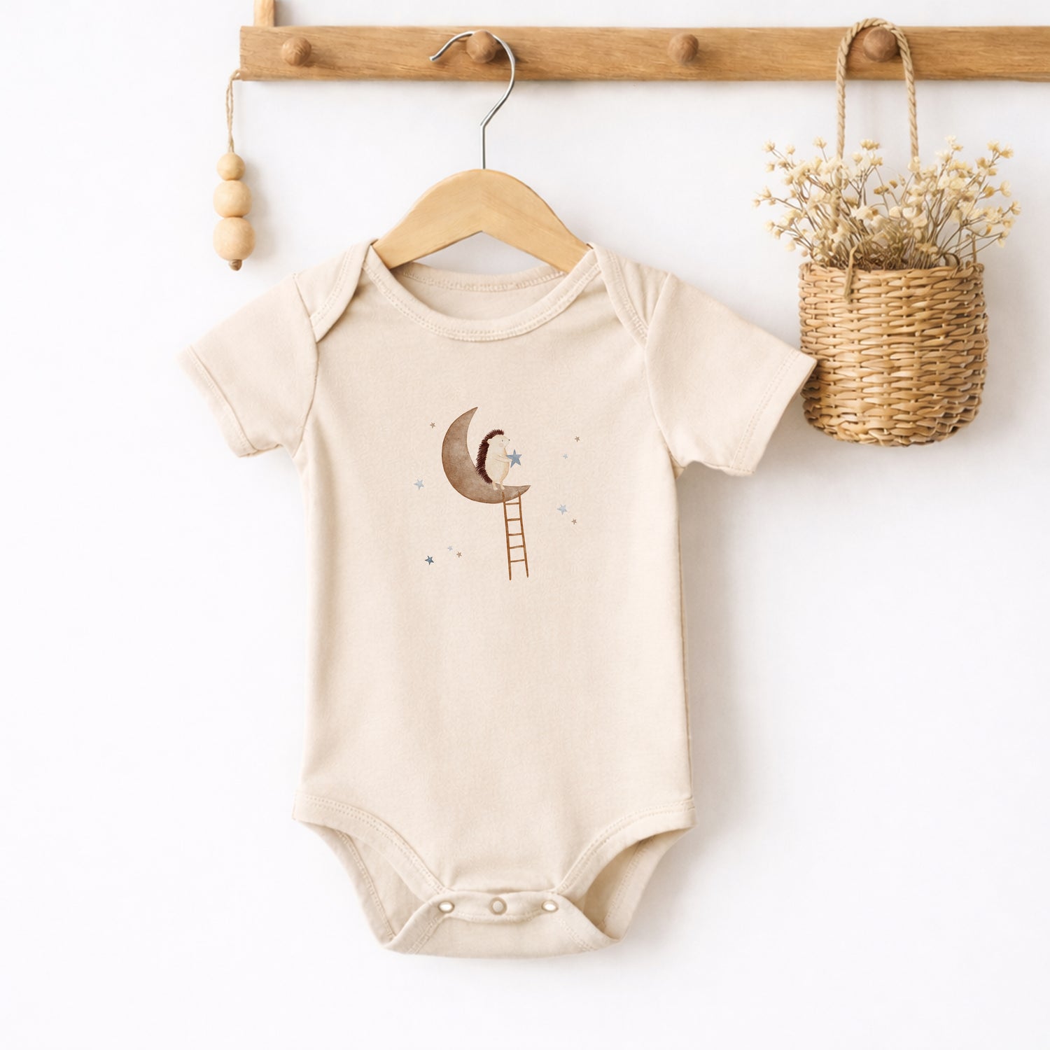 Bügelbild Igel auf dem Mond