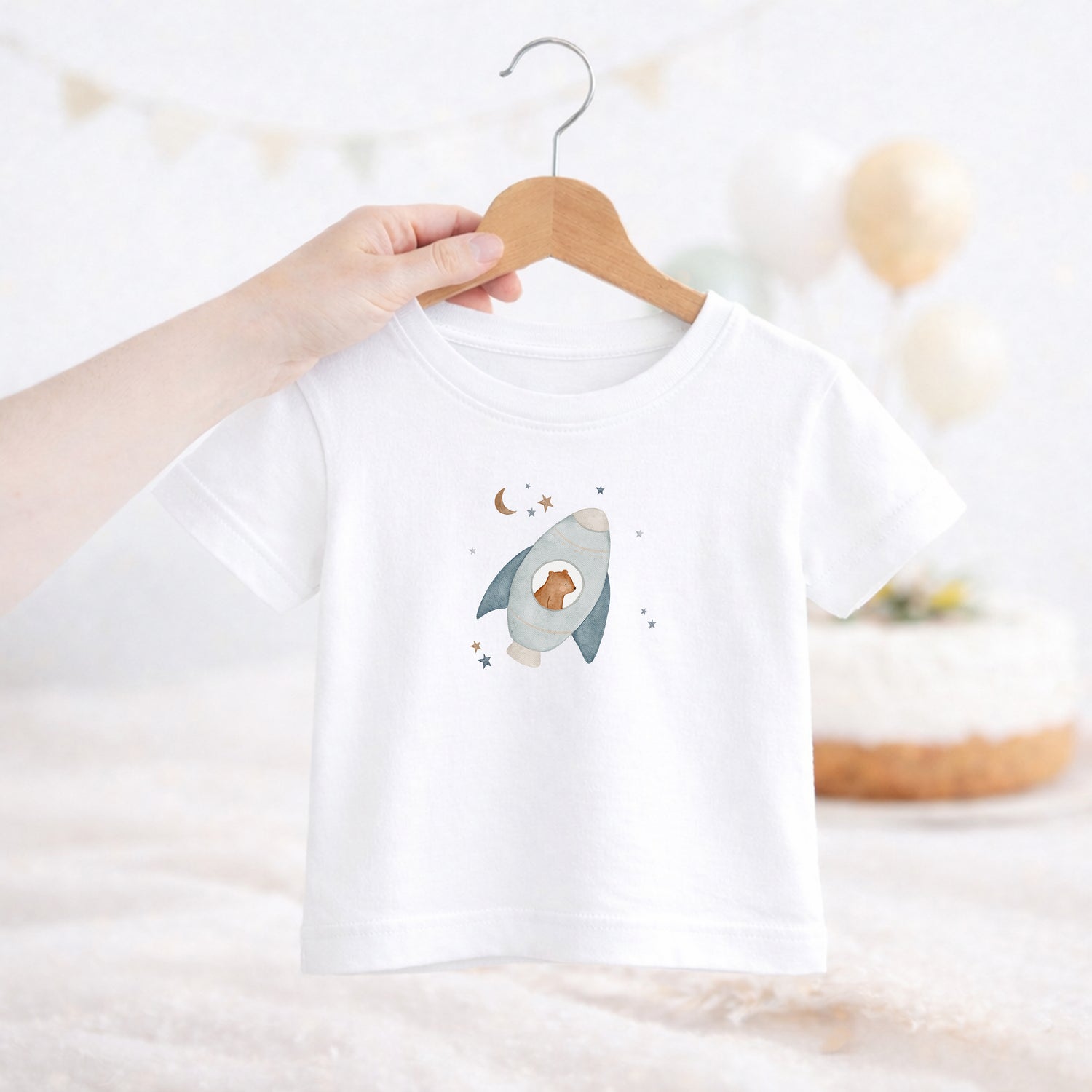 Bügelbild Raketenbär