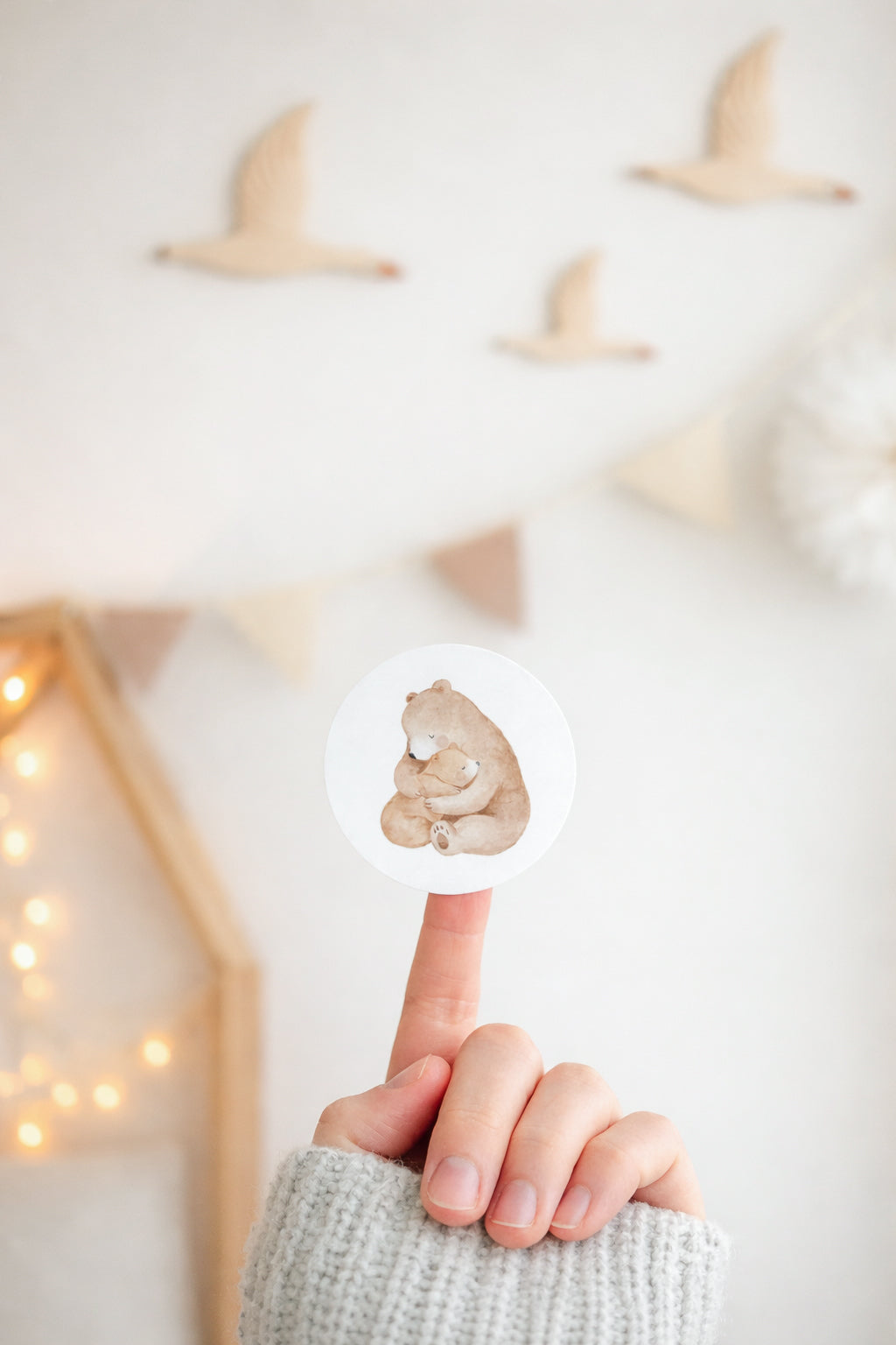 Aufkleber Set Bären – Bärenumarmung