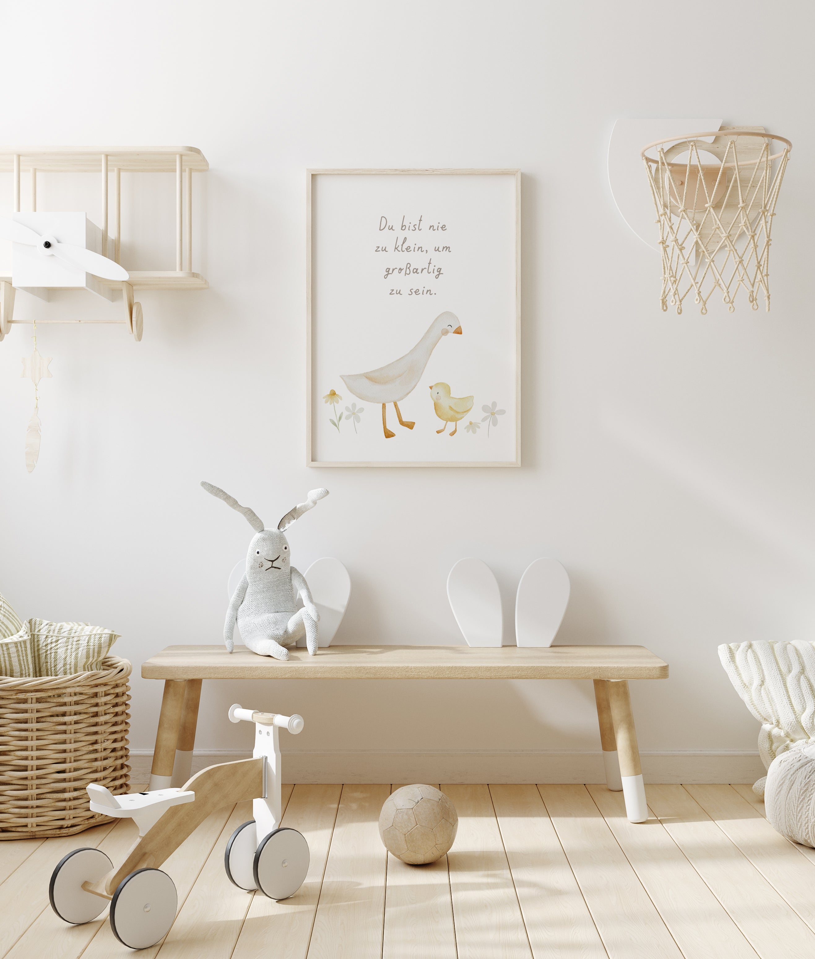 Poster mit Gans „Du bist nie zu klein, um großartig zu sein“ / A4, A3
