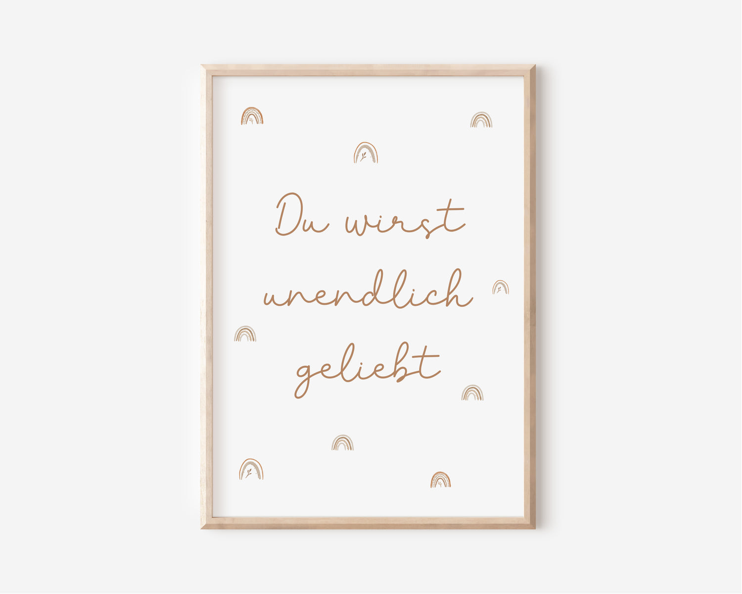Poster Set Bär &amp; &quot;Du wirst unendlich geliebt&quot; / A4 &amp; A3