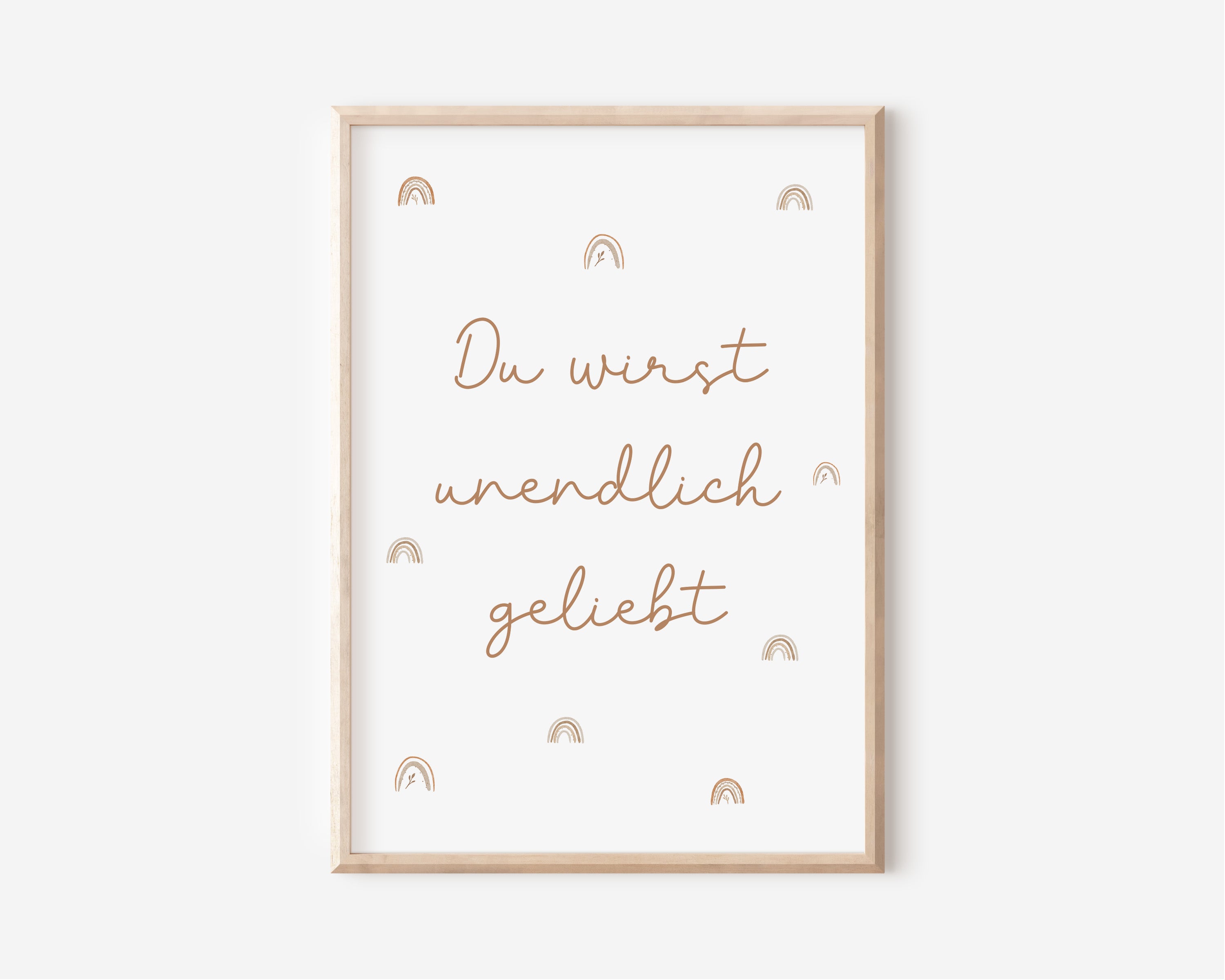Poster Set Bär &amp; &quot;Du wirst unendlich geliebt&quot; / A4 &amp; A3