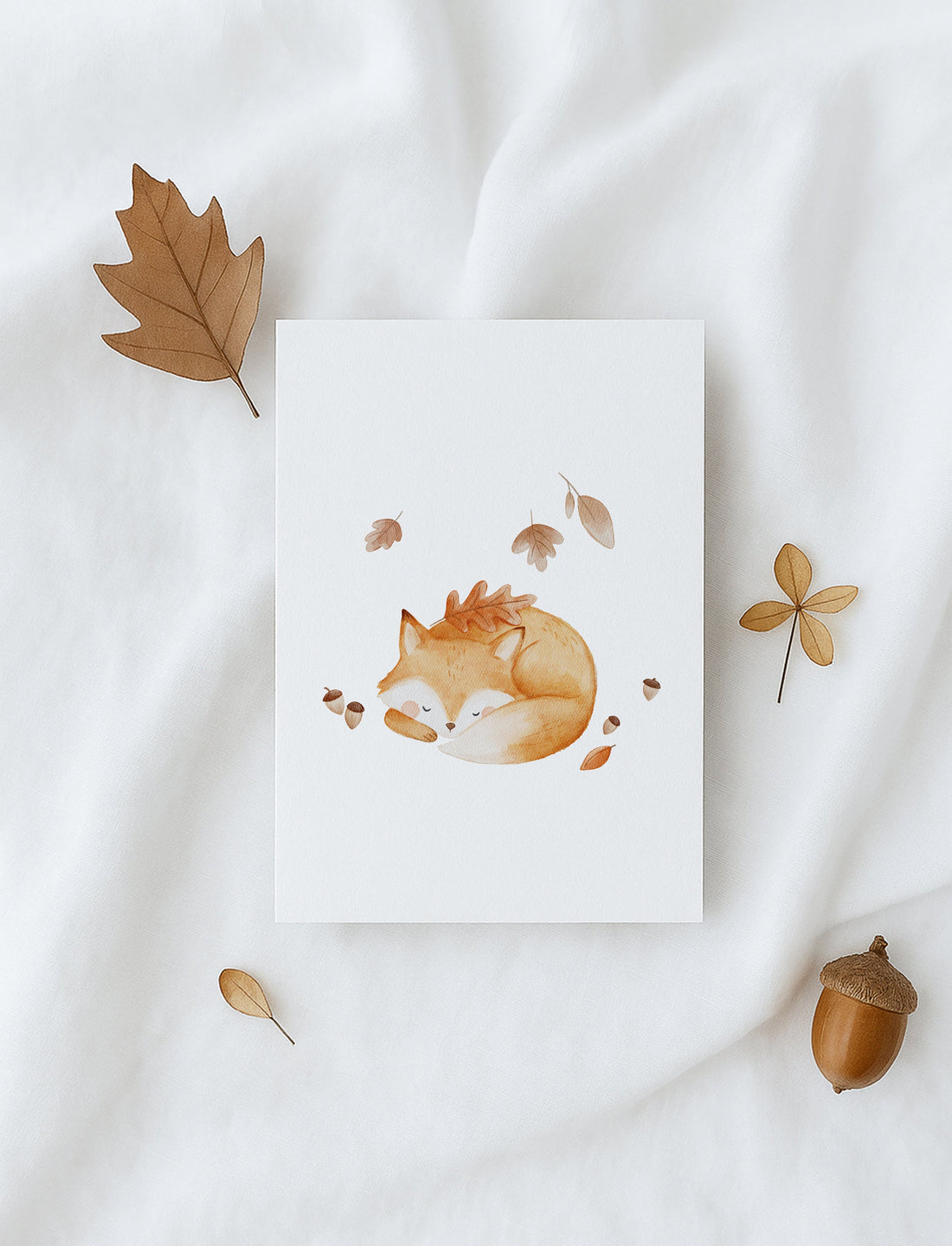 Karte Schlafender Herbstfuchs