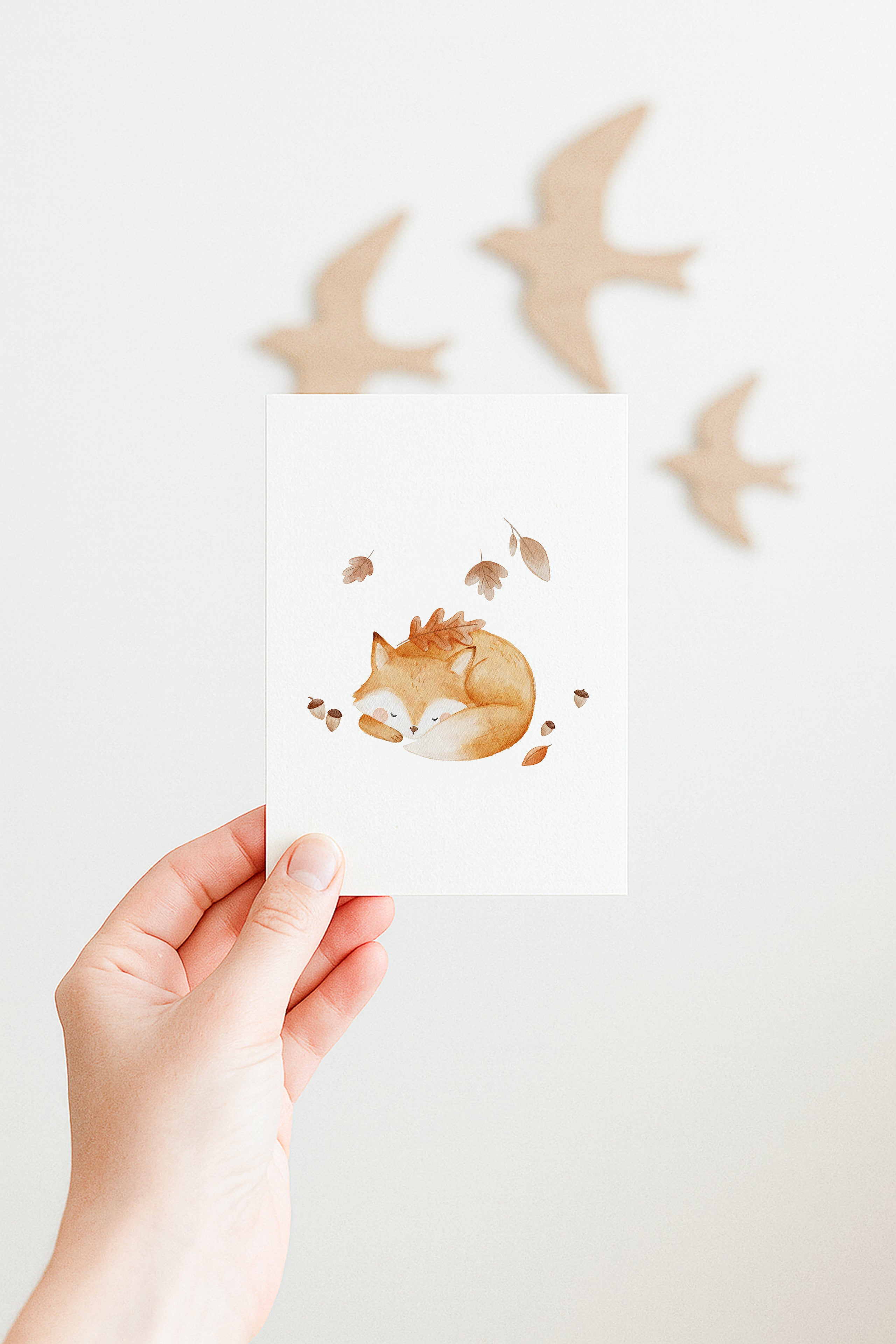 Karte Schlafender Herbstfuchs
