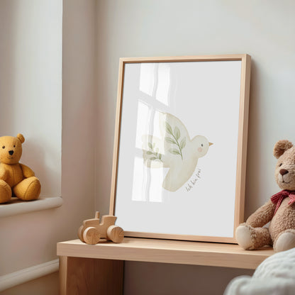Poster mit Vogel „Ich bin frei“ / A4, A3
