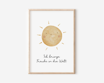 Poster Sonne / A4 &amp; A3