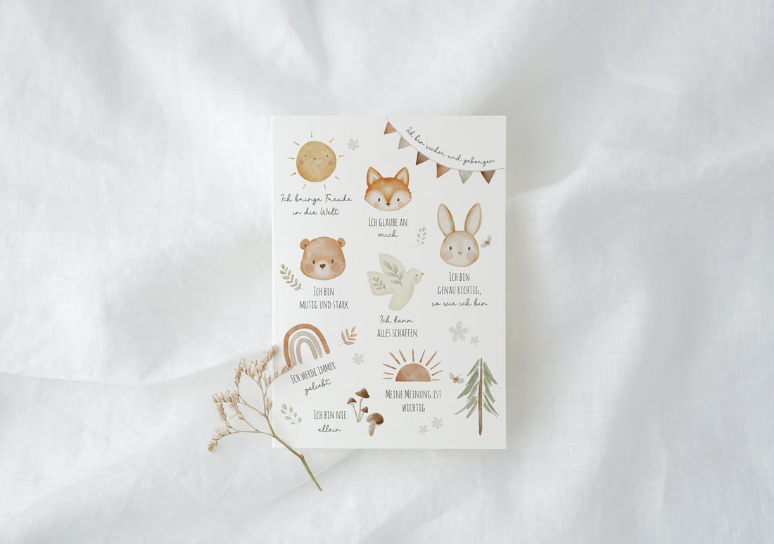 Affirmationskarte für Kinder