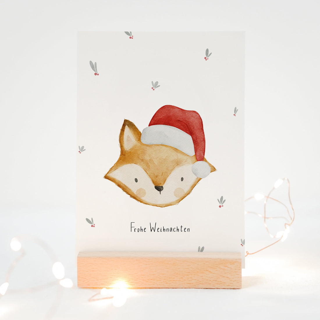 Weihnachtskarte Weihnachtsfuchs