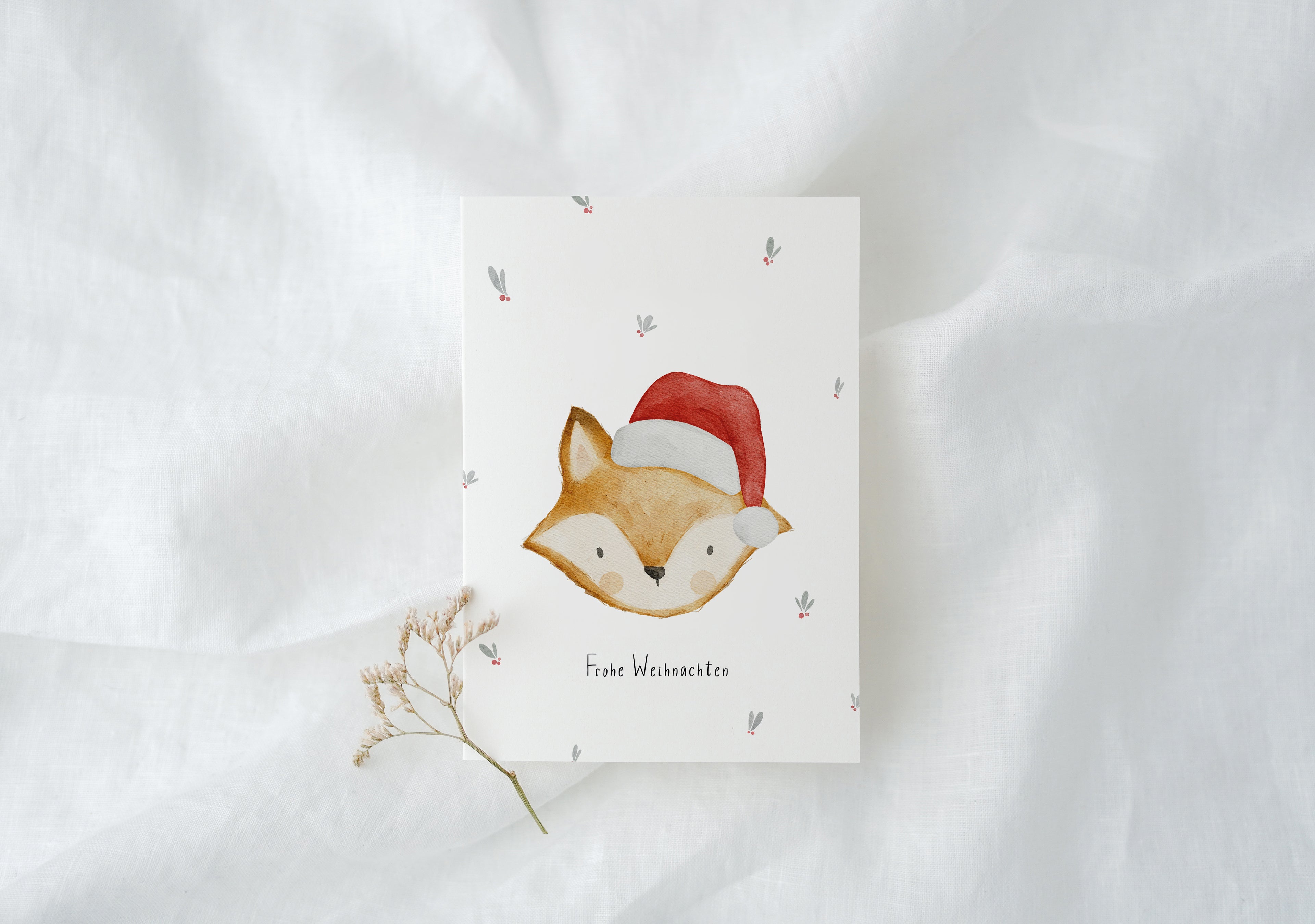 Weihnachtskarte Weihnachtsfuchs