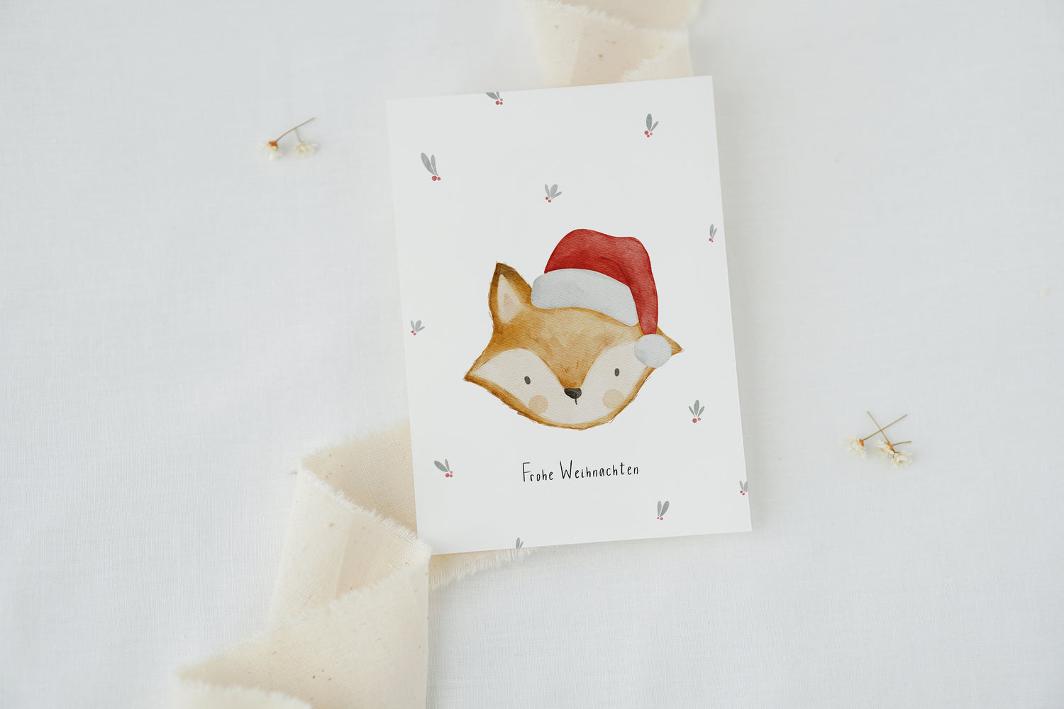 Weihnachtskarte Weihnachtsfuchs