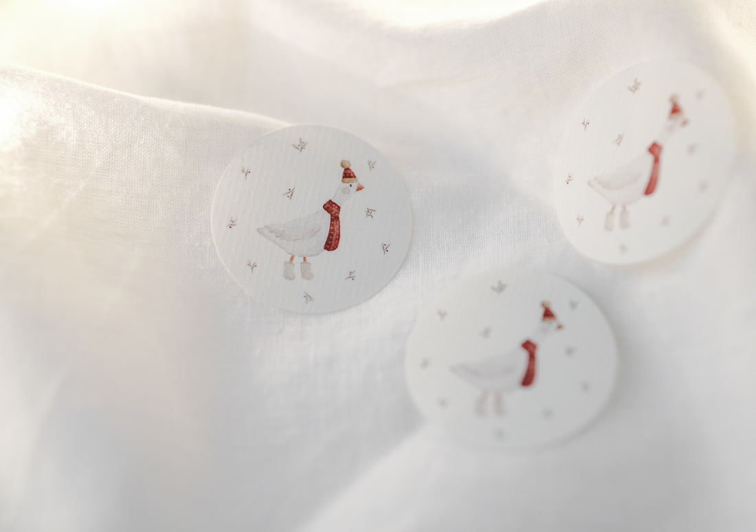 Aufkleber Set Weihnachtsgans