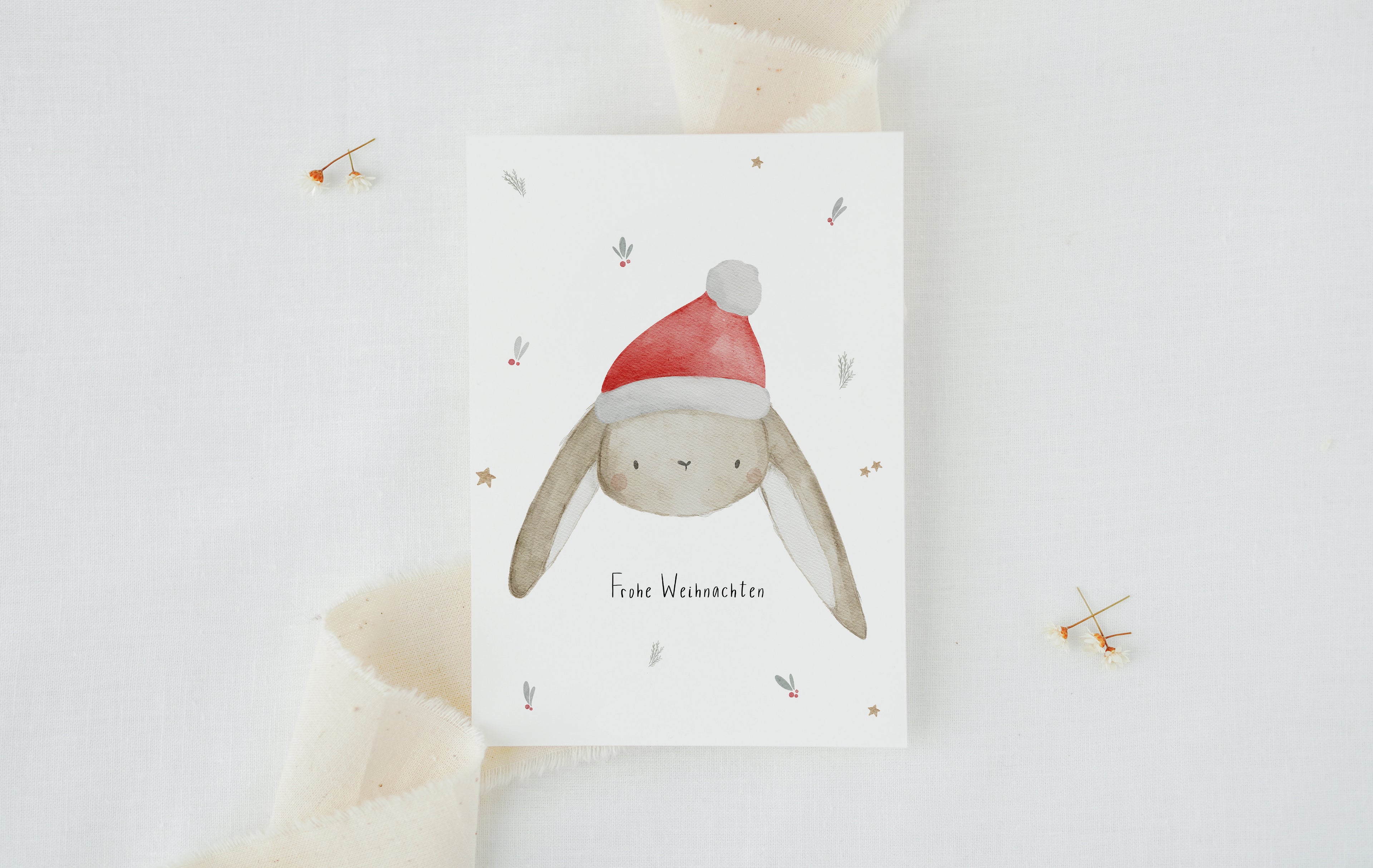 Weihnachtskarte Weihnachtshase