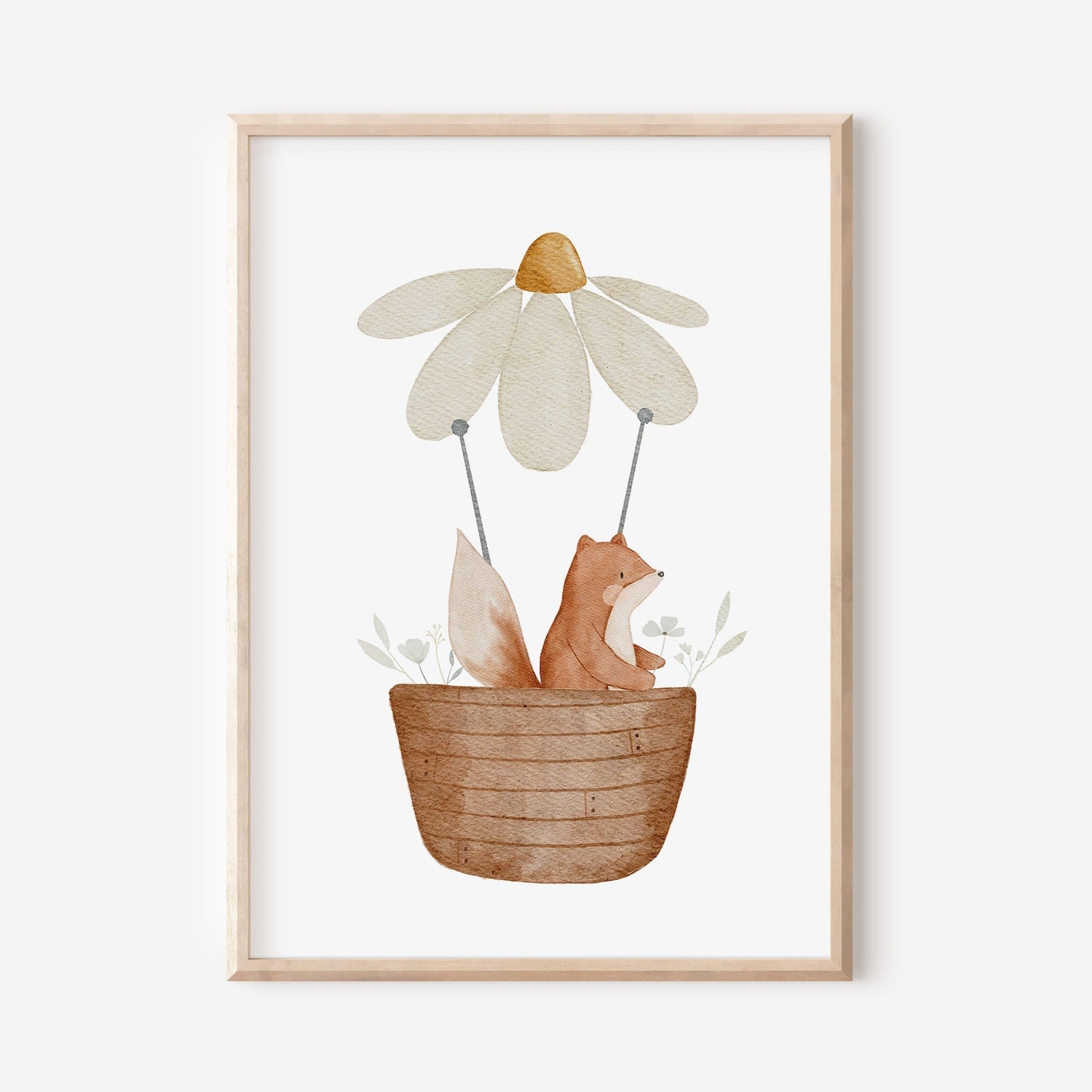 Poster Heißluftballonfuchs Fanny / A4 &amp; A3