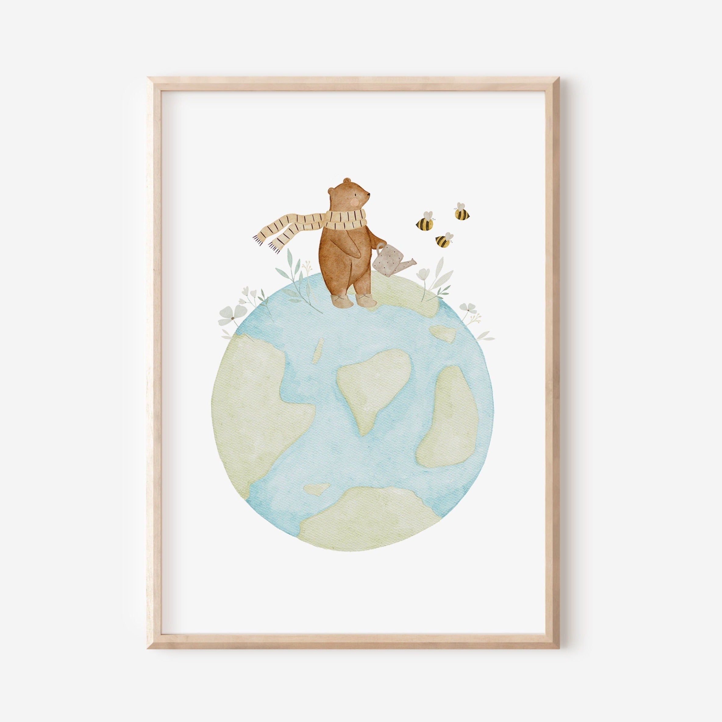 Poster Pflanzenbär / A4 &amp; A3