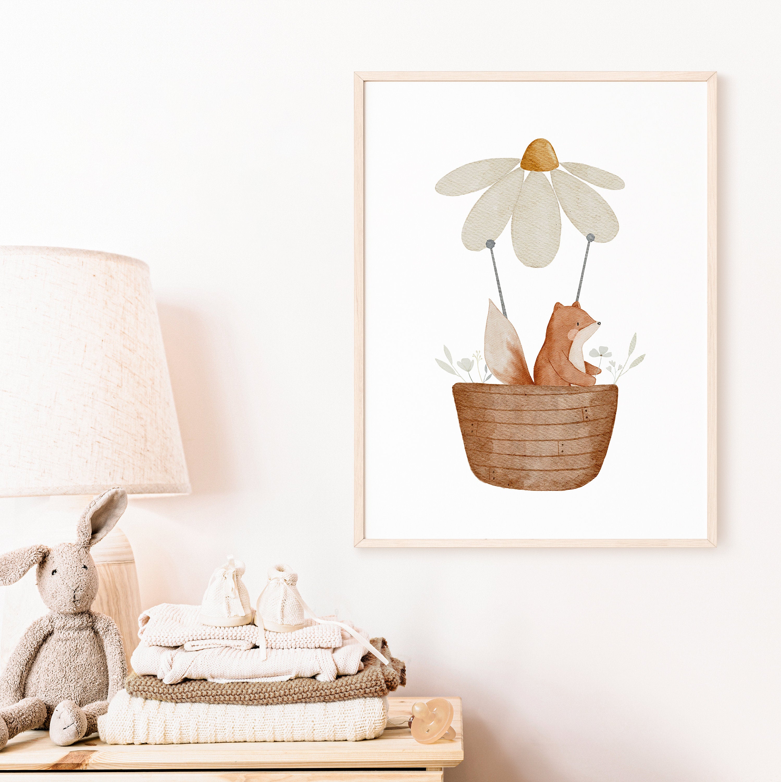Poster Heißluftballonfuchs Fanny / A4 &amp; A3
