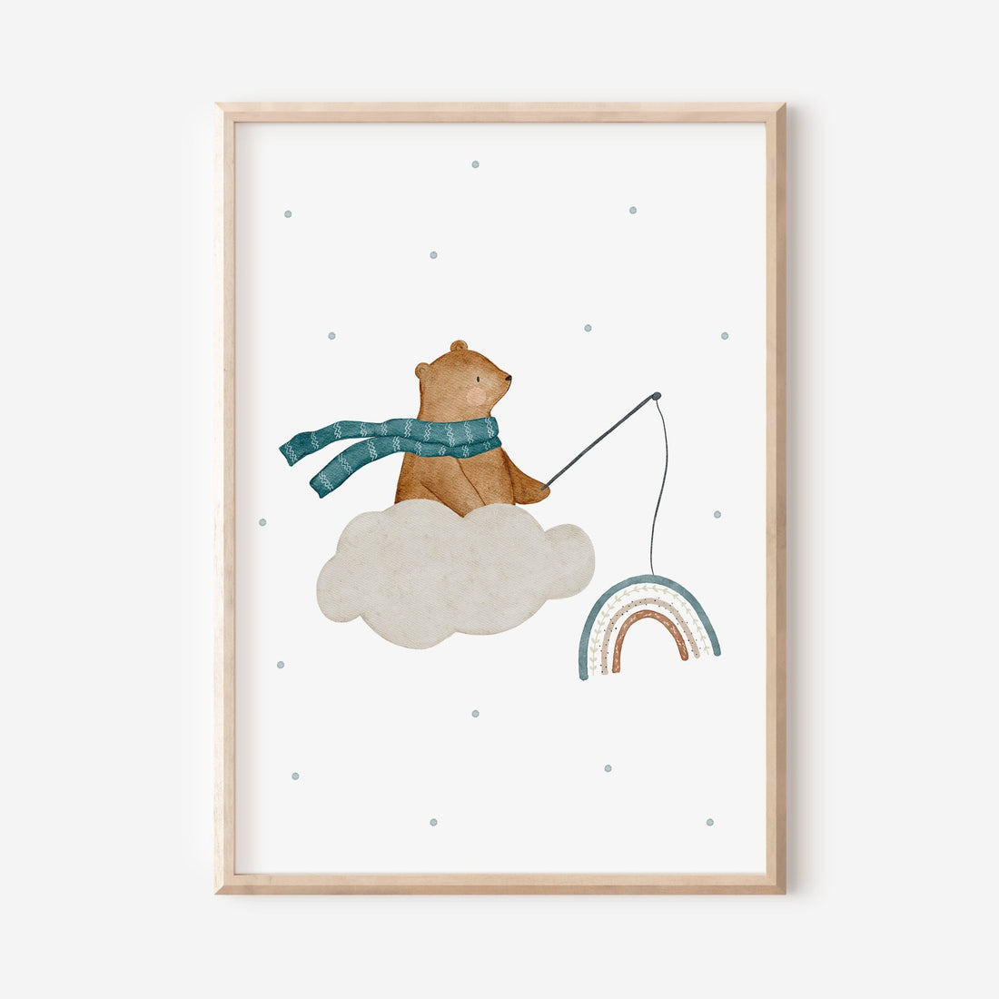 Poster Wolkenbär / A4 &amp; A3