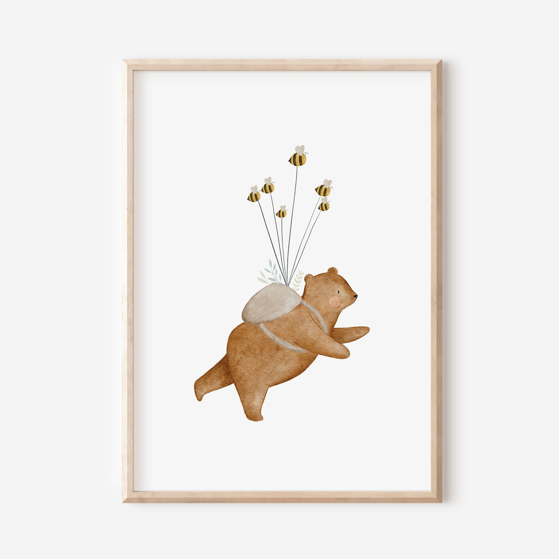 Poster Fallschirmbär Bero / A4 &amp; A3