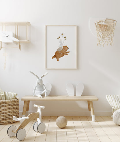 Poster Fallschirmbär Bero / A4 &amp; A3