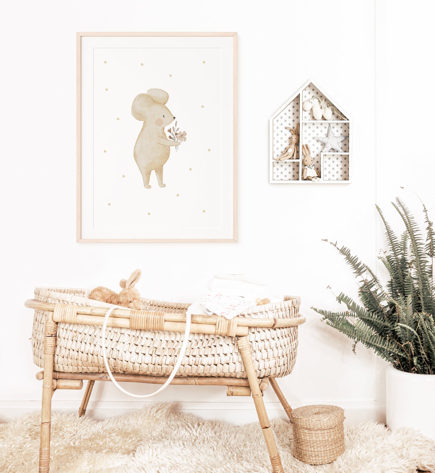 Poster Blumenmaus Mila / A4 &amp; A3