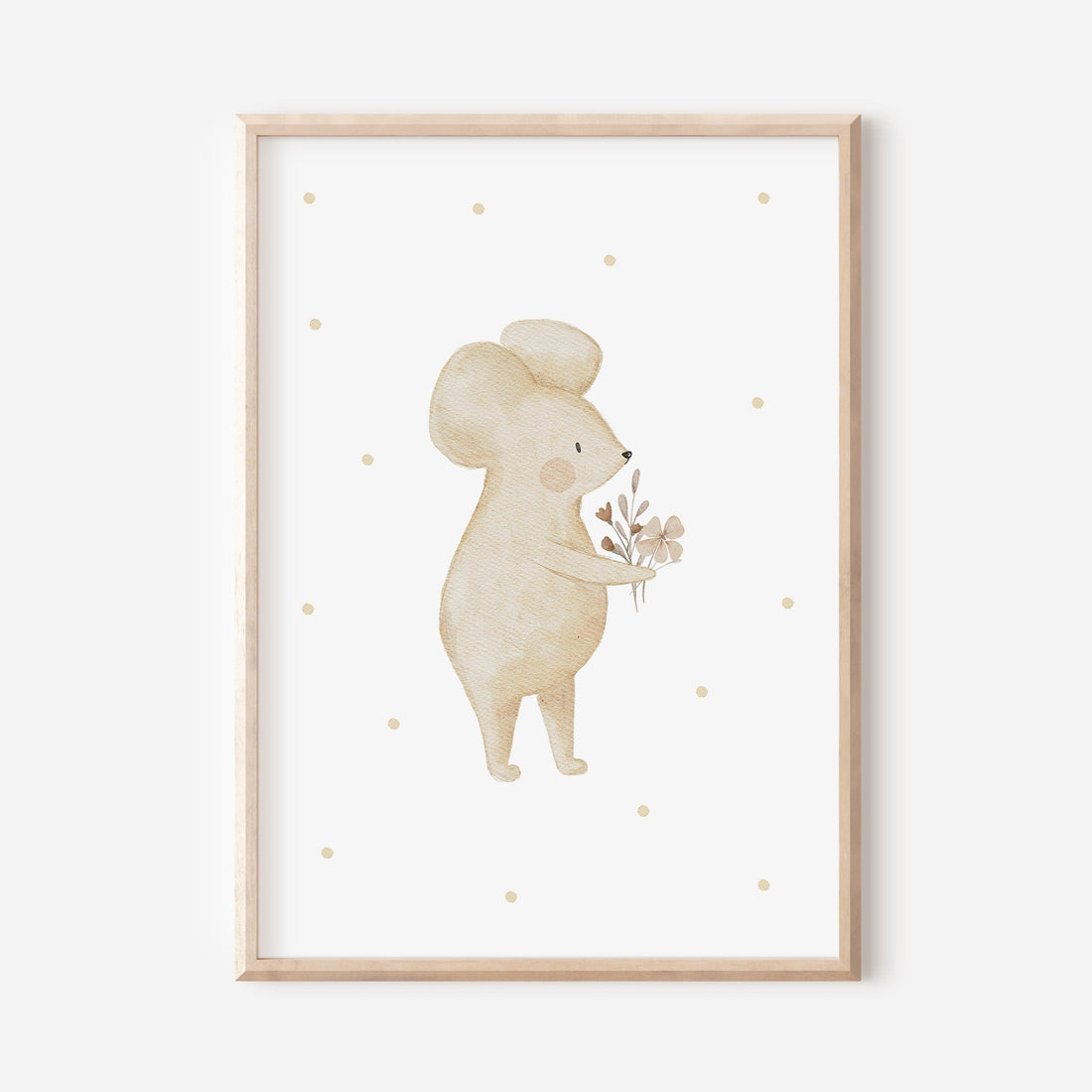 Poster Blumenmaus Mila / A4 & A3