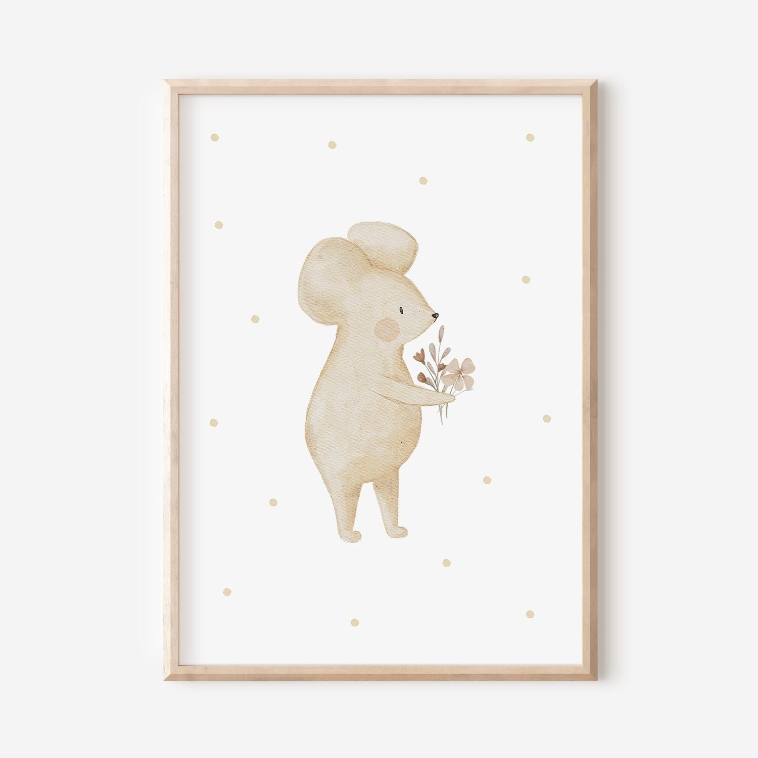 Poster Blumenmaus Mila / A4 &amp; A3