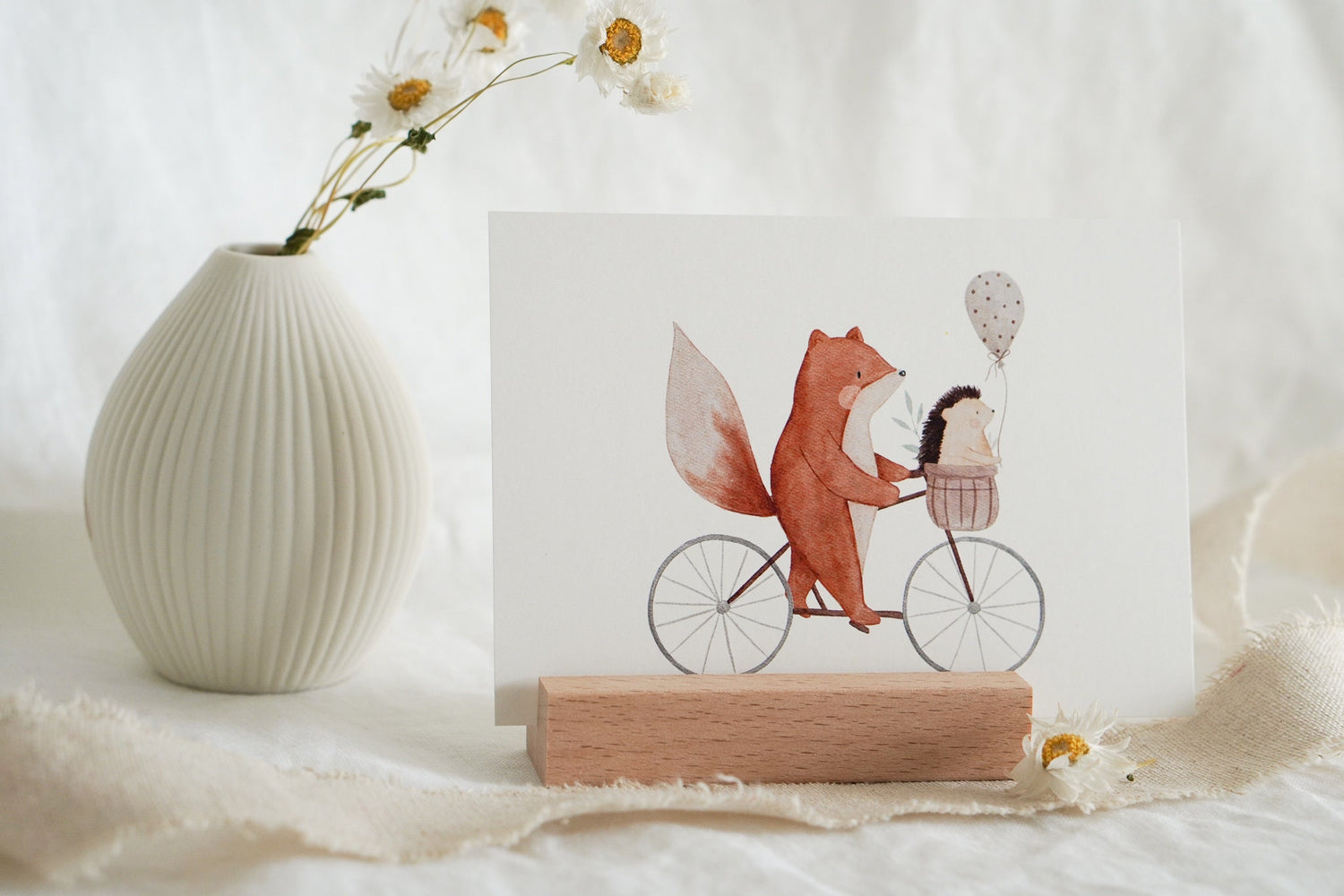 Karte Fahrradfuchs Fanny mit Igel
