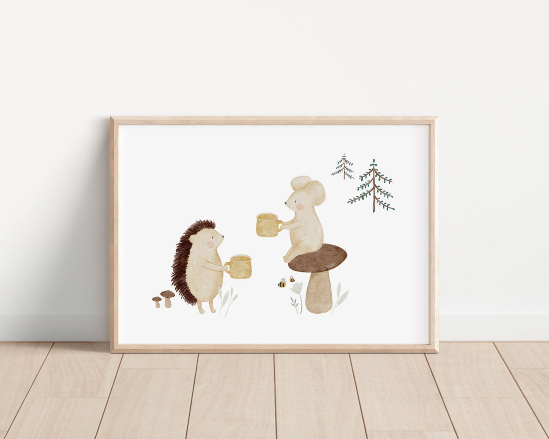 Poster Waldpicknick / A4 &amp; A3