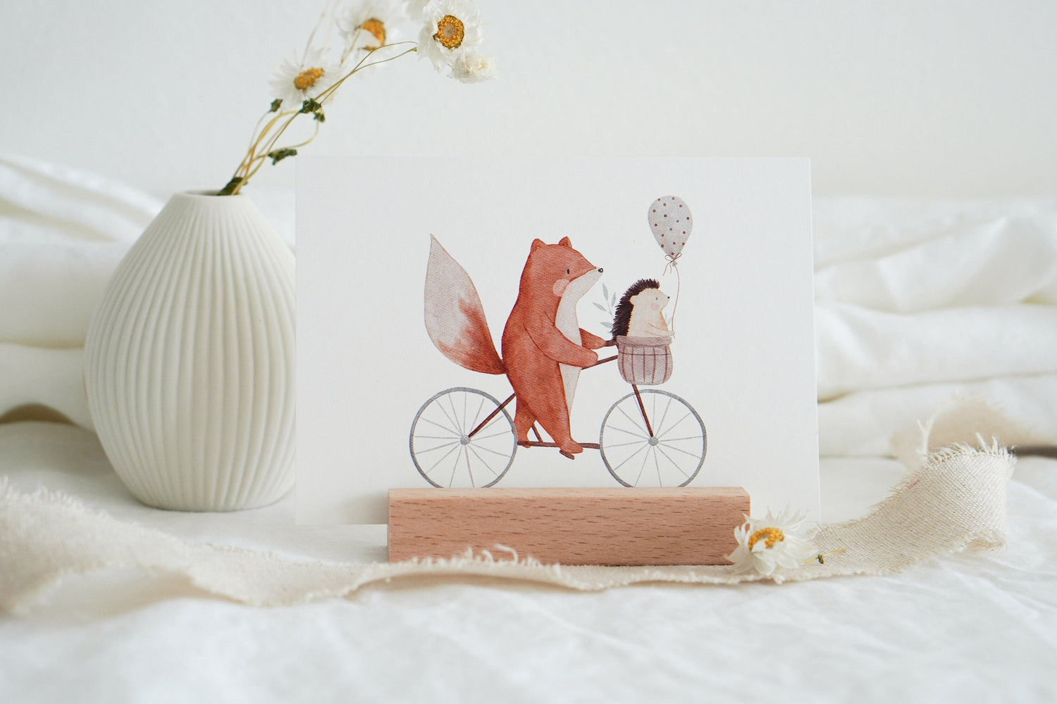 Karte Fahrradfuchs Fanny mit Igel