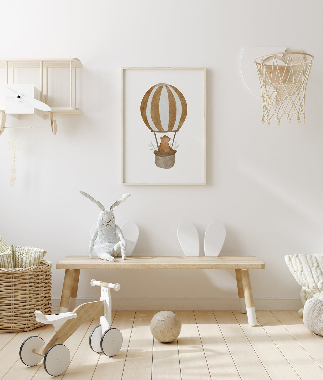 Poster Heißluftballonbär Bero / A4 &amp; A3