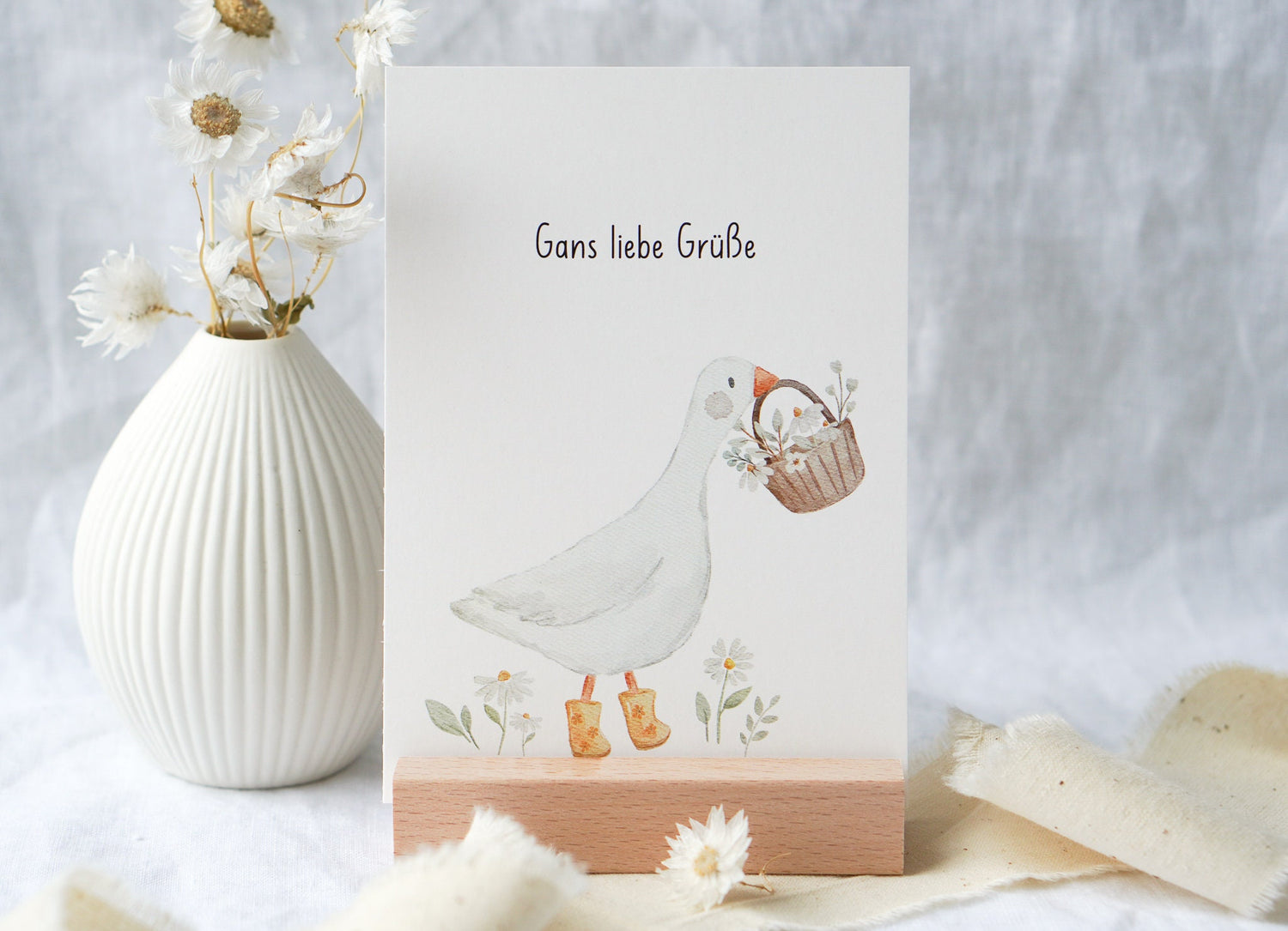 Karte &quot;Gans liebe Grüße&quot;