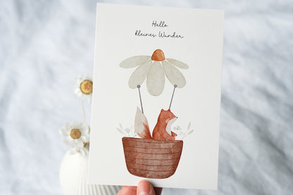 Karte mit Fuchs &quot;Hallo kleines Wunder&quot;