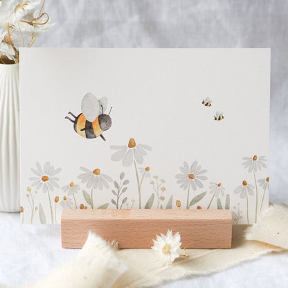 Karte Blumenwiese mit Bienen