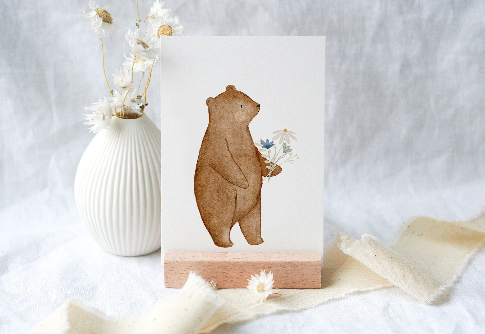 Karte Blumenbär