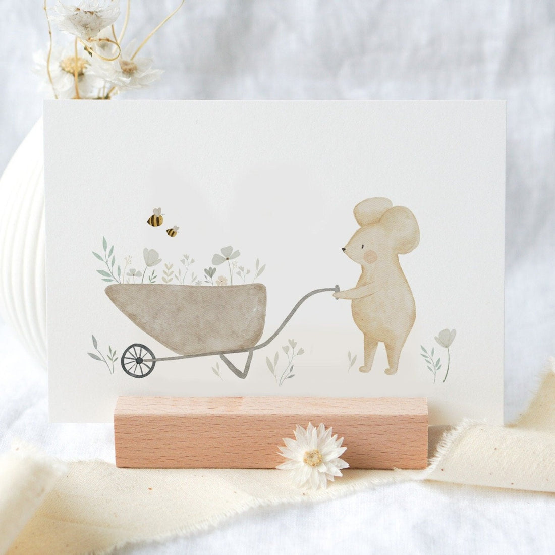 Karte Blumenwagenmaus Mila