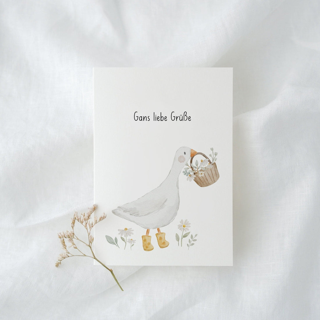 Karte "Gans liebe Grüße"