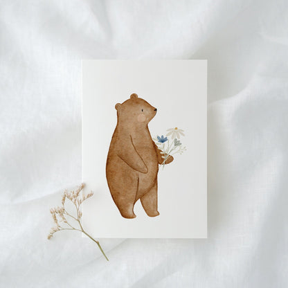 Karte Blumenbär