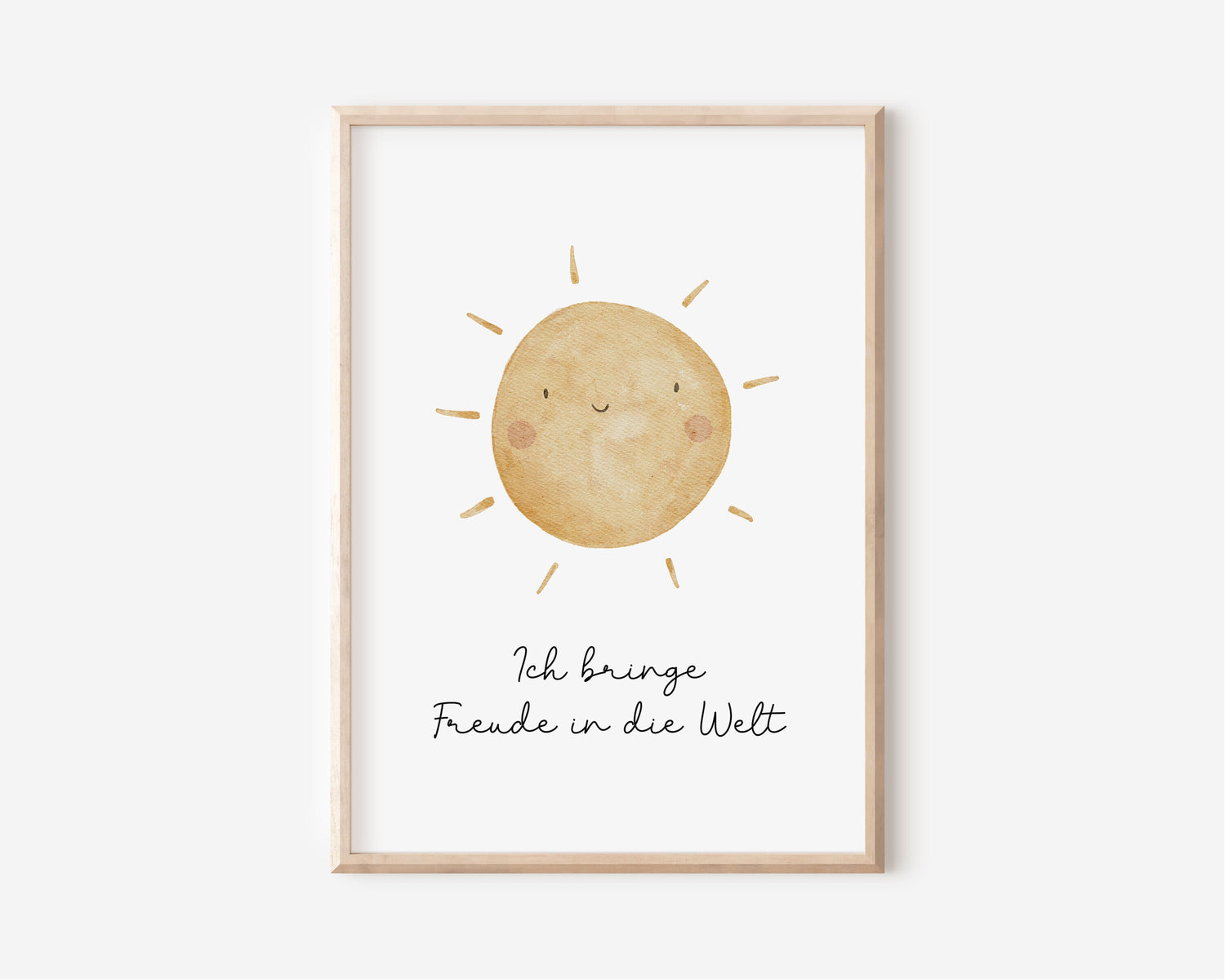 Poster &quot;Hallo Sonnenschein&quot; mit Sonne / A4 &amp; A3